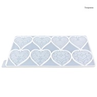 【CH*】 Beautiful Earrings Necklaces Keychains Pendant Mold Flexible Heart Shape Pendant Silicone Mold
