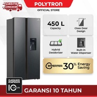 TERLAARIIISS POLYTRON NEW BELLEZA INVERTER KULKAS 2 PINTU SIDE BY SIDE