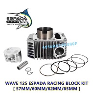 100% ORIGINAL ESPADA HONDA W125 WAVE125 WAVE125S WAVE125X W125 RACING BLOCK COMPLETE SET BLOK 57MM 6