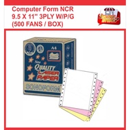Computer Form NCR 9.5 X 11'' 3PLY W/P/G (500 FANS / BOX)