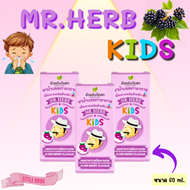 Mr.Herb Kids ขนาด 60 ml. รสเอลเดอร์เบอร์รี่ เหมาะสำหรับเด็ก รับประทานง่าย ไม่มีแอลกอฮอล์