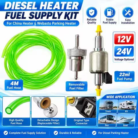 4M Green Fuel Hose Oil Filter 22ml/28ml/32ml/65ml Fuel Pump 12V 24V Kit for China Diesel Parking Hea