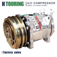 Sanden 508 compressor sd508 5H14 Compressor 12V 2 Groove V Blet Pulley Tractor Excavator Heavy Duty 