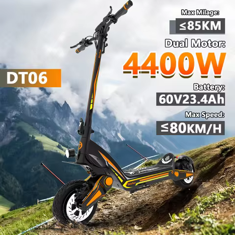DT06 Electric Scooter 4400W Peak Power 60V23.4Ah Battery E-Scooter Max Speed: 80KM/H Max Range: 60-8