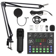 V8S Professional Live Sound Card Set with BM800 Condenser Microphone & Accessories