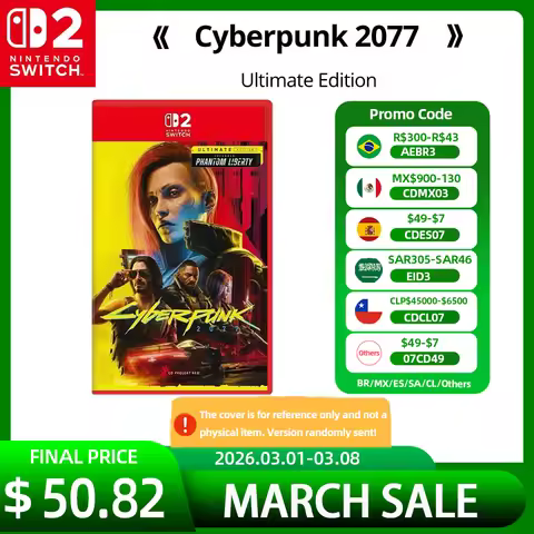 Nintendo Switch 2 Game Deals - Cyberpunk 2077 Ultimate Edition - Games Adventure Action and RPG Genr