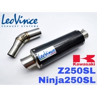 LeoVince Exhaust Kawasaki NINJA250SL Z250SL Slip On Piping Stainless Steel Muffler Ninja 250SL Ekzos