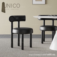 Coffee Chair Nordic Bit Chair Dining Chair Leisure Metal Leg Dining Chair Leather Fabric Small Fat/D