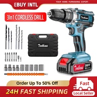 Mesin Cordless Dril 16500Rpm Wrench Hand Drill Electric Screwdriver Portable Rechargeable Lithium Ba