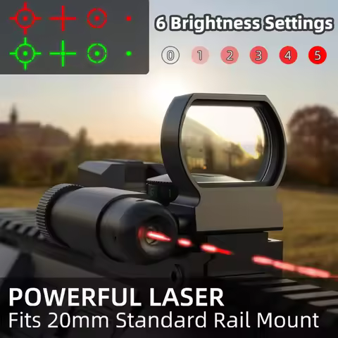 Feyachi Reflex Sight - 4 Reticle Red & Green Dot Sight Optics with Red Laser Sight Less Than 5mW Out