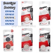 NEW STOCK Energizer CR2032 CR2025 CR2016 CR1616 CR1632 3V Lithium Battery (2pcs Blister Card)