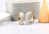 แหวน ❤ สแตนเลส Stainless Steel Gold คริสตัล Crystal Pave แหวนสแตนเลส เครื่องประดับแฟชั่น แหวนแฟชั่น แหวนหมั้น คู่รัก