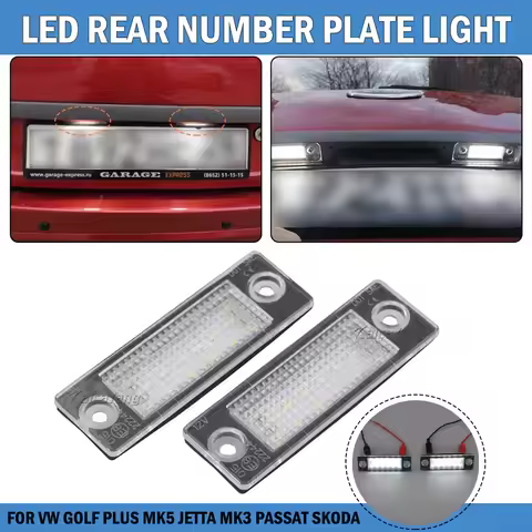 LED Number License Plate Light 3B5998026 For VW Golf MK5 Jetta Touran Passat B5.5 B6 Caddy Transport
