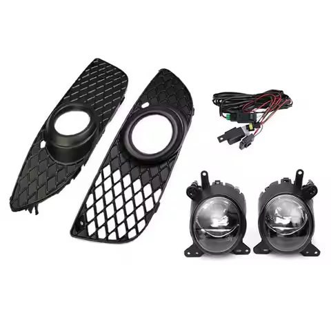 Fog Light Headlights Foglights Covers Frame Grille For Mitsubishi Lancer 2008-2014