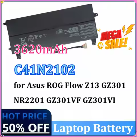 New 3620mAh C41N2102 C41N202-1 Laptop Battery for Asus ROG Flow Z13 GZ301 NR2201 GZ301VF GZ301VI GZ3