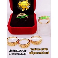 🔥Cincin KLCC 3baris suasa cop 916🔥💯designcopyori💯