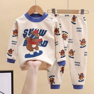 Tinytreasures19 Nb-5yrs old Longsleeve Pajama Pure Cotton Set for Boy Fashion Kids OOTD Sleepwear