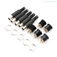 WU 12V 3A for DC 2.1mm x 5.5mm Wire Power Pigtails Adapter DIY for DC Barrel Connector  Plastic Male Plugs + Female Sock