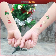 [PETSOLA] Lots 8 Lovely Christmas Temporary Transfer Stickers Santa Elk Decals Set