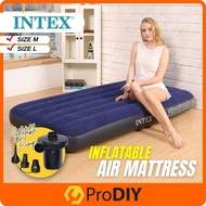 PRODIY INTEX 2 Size Inflatable Air Mattress Tilam Angin Single Intex Air Bed Camping Bed Foldable Ti