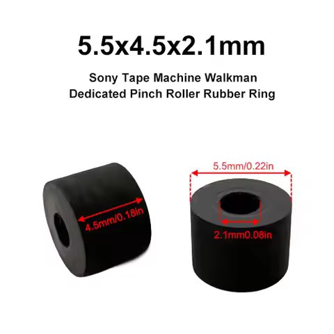 5.5x2.1x4.5mm Pinch Roller Rubber Ring Cover For Sony Walkman WM-FX WM-EX WM-GX Series Tape Drives C