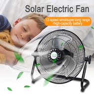 KIO  Solar Fan Rechargeable Solar Fan With Panel Cell Phone Charging 12V Big Fan Solar Electric Fan