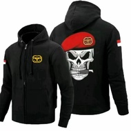 KOPASSUS SKULL ZIPPER JACKET KOPASSUS SKULL ZIPPER JACKET FRONT BACK LOGO / ZIPPER JACKET
