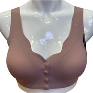 Thailand 539 big size molded latex bra with front closure, no underwire, thin B cup, no visible edge