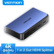Vention HDMI Splitter 1 in 2 4k 60Hz 3D Splitter HDMI Switch Adapter 1 In 2 Out With Power Supply Me
