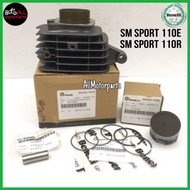 [100% ORI] SM SPORT 110R 110E CYLINDER BLOCK GREY SET PISTON / PISTON RING 139013010080 100% ORIGINA