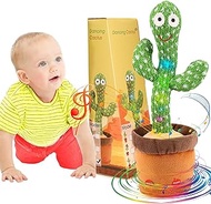 Emoin Dancing Cactus Baby Toys, Talking Cactus Toys Repeats What You Say Baby Boy Toys, Dancing Cactus Mimicking Toy with LED English Sing Talking 15 Second Voice Recorder Musical Toys