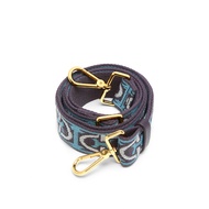 Coccinelle Nastro Monogram Tricolor E3N24682521741 Bag Strap MULTI ARCTIC BLUE/PRUNE Color