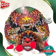 {Hazilla Shop} Barongan Telon Vip Size 22 Full Wood Barongan Caplokan Kayu Red Fire Best Quality Ub9