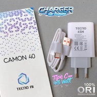 Original Tecno CAMON 40 Fastcharging 45 Watt Type C Charger, Original Infinix