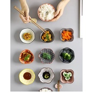 Japanese Ceramic Dipping Sauce Cups Mixed Patterns 1 Set Of 9 Pieces