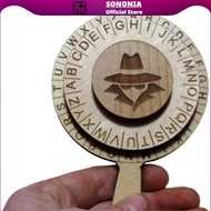 [SONONIA] Escapes Room Cipher Wheel Alphabets Cipher Wheel Puzzle Toy Room Prop Starts Top Top Use E