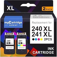 myCartridge SUPRINT 240XL 241XL Combo Pack Remanufactured Ink Cartridge Replacement for Canon 240XL