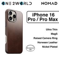 NOMAD Traditional Rugged Leather Mag Case  iPhone 16 Pro 6.3/16 Pro Max 6.9 Max 10ft Drop Protection