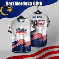 2025 Malaysia 68th Independence Day T shirt full sublimation quick dry Jersey Oversized Streetwear M