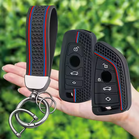 Keychain Silicone Car Key Case Cover for BMW F30 F31 F32 F34 F20 F21 F07 F10 1 3 5 7 Series X1 X3 G0