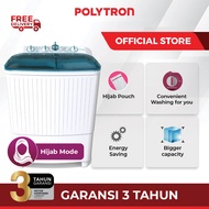 POLYTRON Mesin Cuci 2 Tabung 10 Kg Primadona Giant Series Hijab PWM 1082B