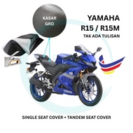 YAMAHA R15 R 15 R15M R15 M MOTOR SINGLE SEAT COVER TANDEM SEAT SARUNG HITAM KASAR GRO