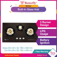 Butterfly Glass Hob 2 Burner [ BG-22J  BG-2K ] / Glass Hob 3 Burner [ BG-33J  BG33J ]