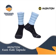 SKULL MONTON 11AM Light Blue Cycling Socks Knit Monton Socks