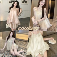 Couture Sleeveless Spaghetti Strap Top Korean Style Decorative Pearls Loose And Comfortable To Wear 