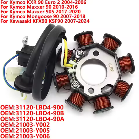 Motorcycle Magneto Stator Coil For Kymco KXR 90 Euro 2 Maxxer 90 90S 31120-LBD4-90B 31120-LBD4-90A