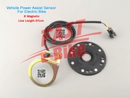 (สต๊อกในไทย) อะไหล่จักรยานไฟฟ้า Pulse Assist Sensor Vehicle Power Assist Sensor For Electric Bike 8 Magnetic Line Length:65cm