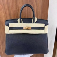 愛馬仕 Hermes Birkin25 黑金 玫瑰金扣 Togo皮 Z刻 全套有票