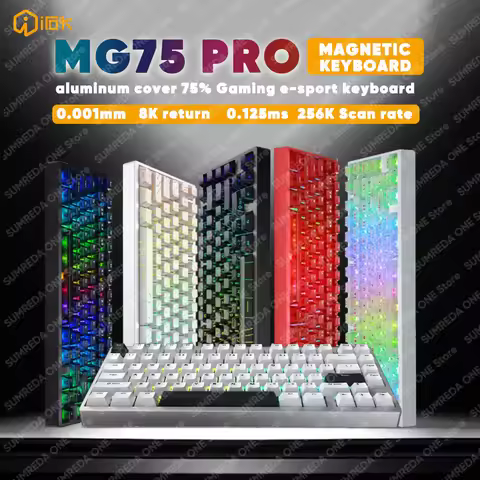 IROK MG75 Pro MG75 Max Aluminum Magnetic Gaming computer Mechanical Keyboard 75% Rapid Trigger 8K RG
