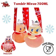 MIX - Tumblr Mixue Botol 700ML Dengan Tali Mixue Snowking Mixue